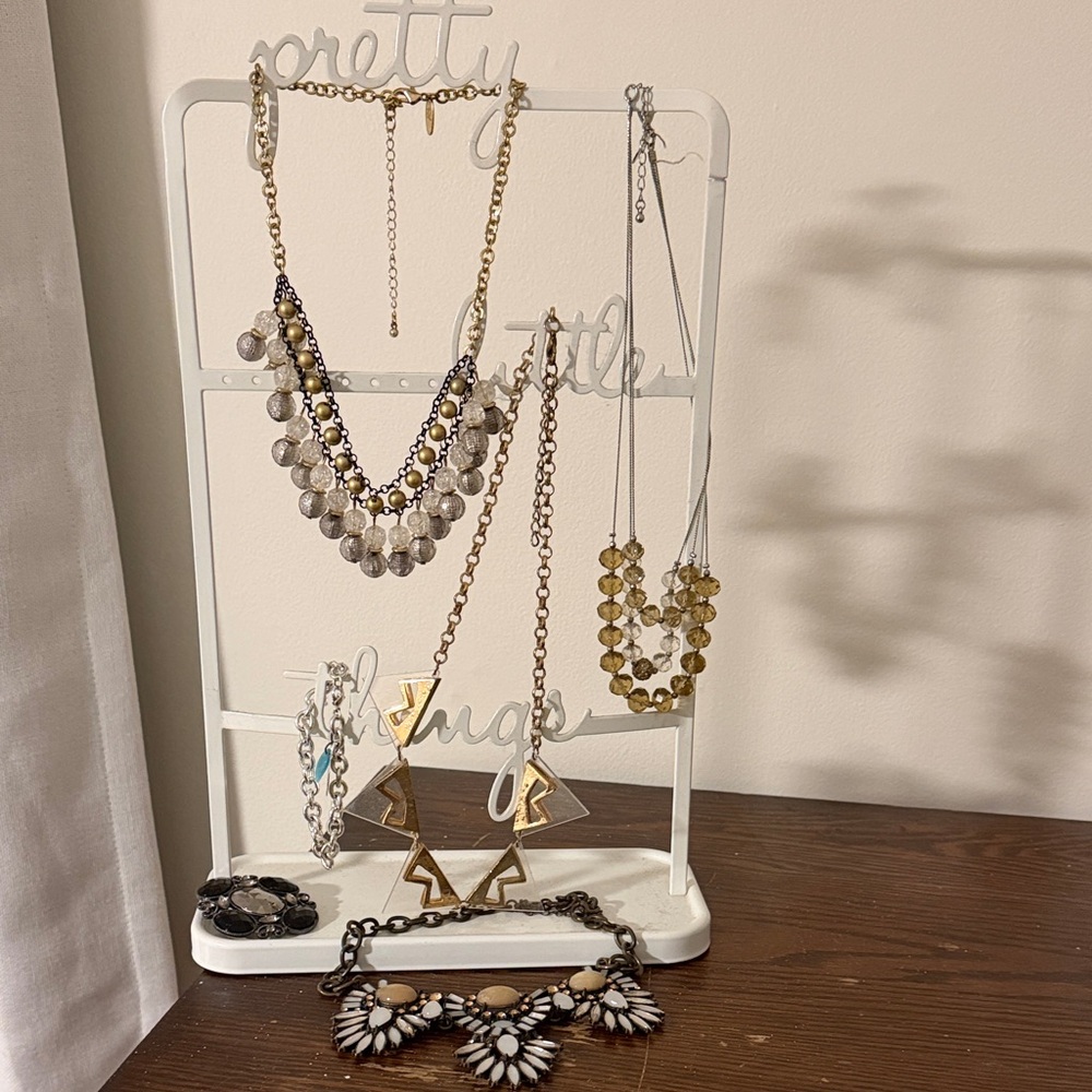 Elegant Gold and Silver Necklace Set